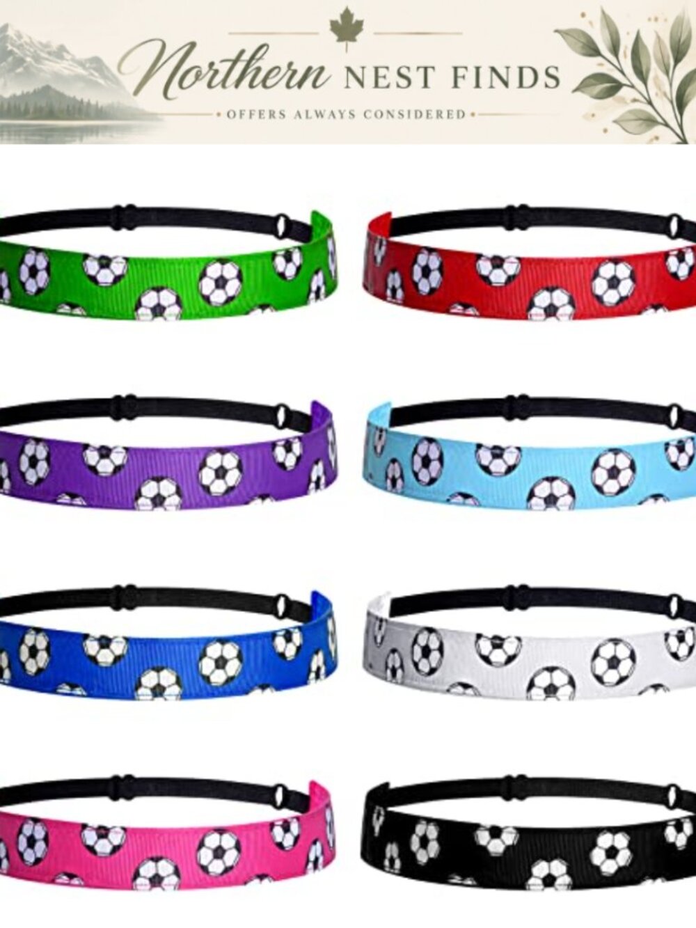 Elastic Adjustable Non-Slip Soccer Headbands Sports Hair Accessories